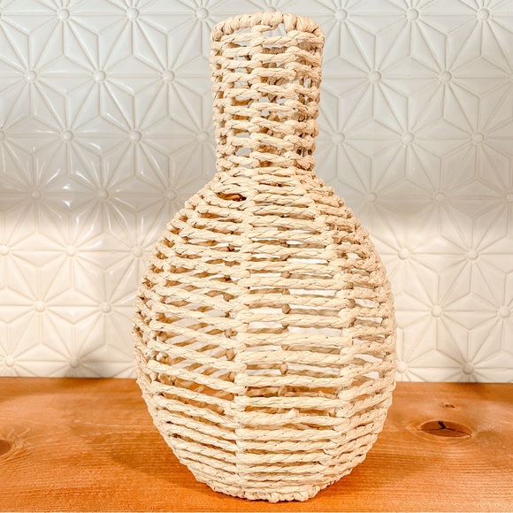 Rope Wrapped Decorative Vase / Accent Decor - Picture 1 of 2